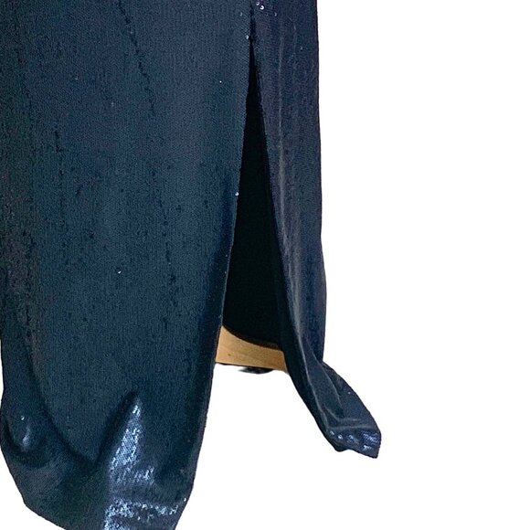 Elegant Navy Blue Strapless Maxi Dress - Picture 5 of 14